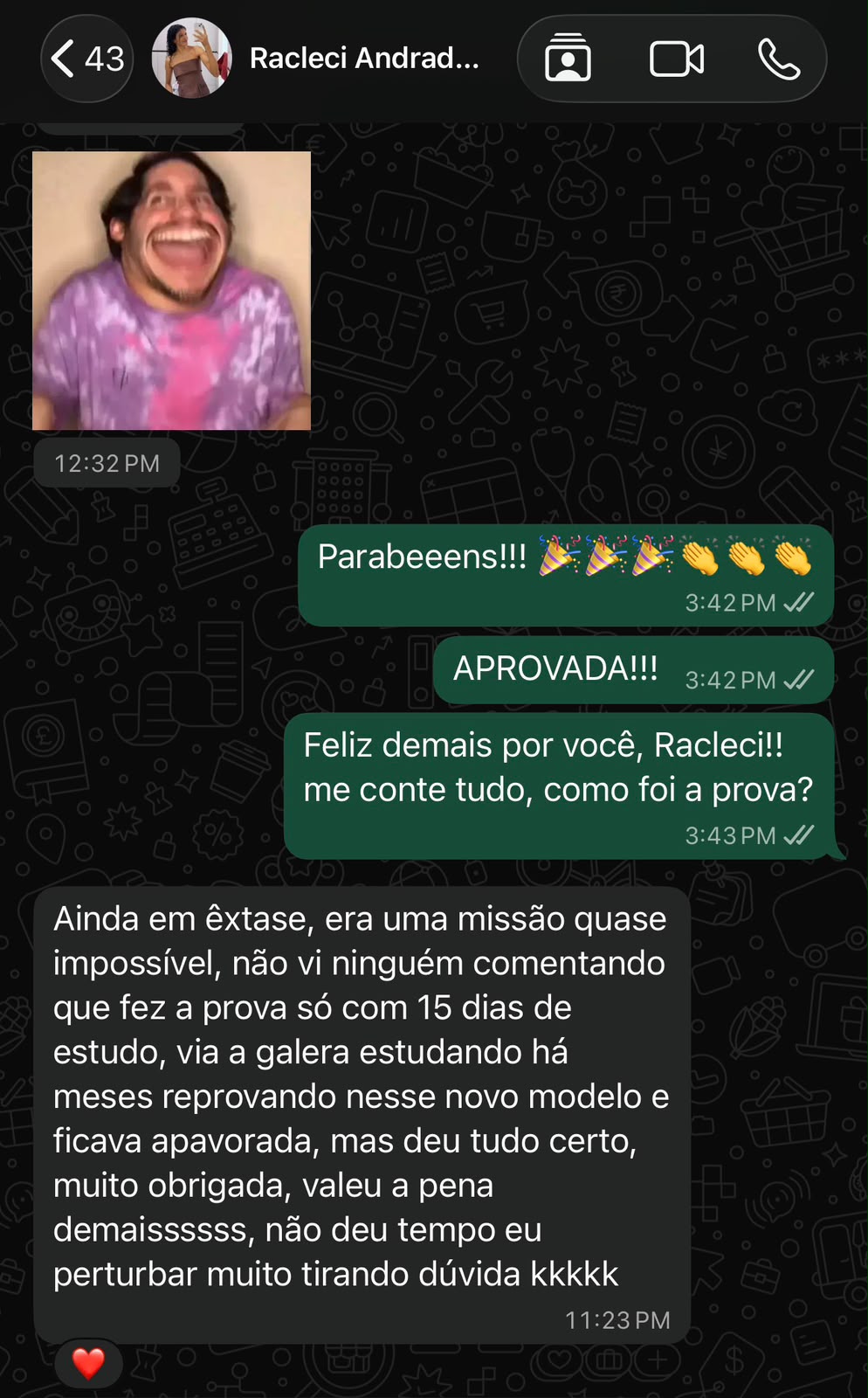 Racleci Santos Andrade, aluno(a) 4U