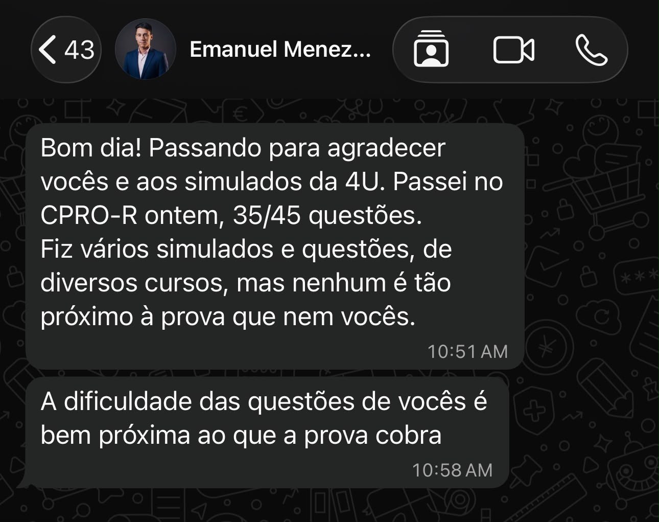 Emanuel Menezes da Silva, aluno(a) 4U