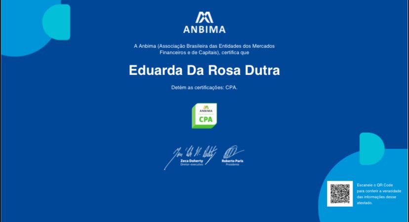 Eduarda da Rosa Dutra, aluno(a) 4U