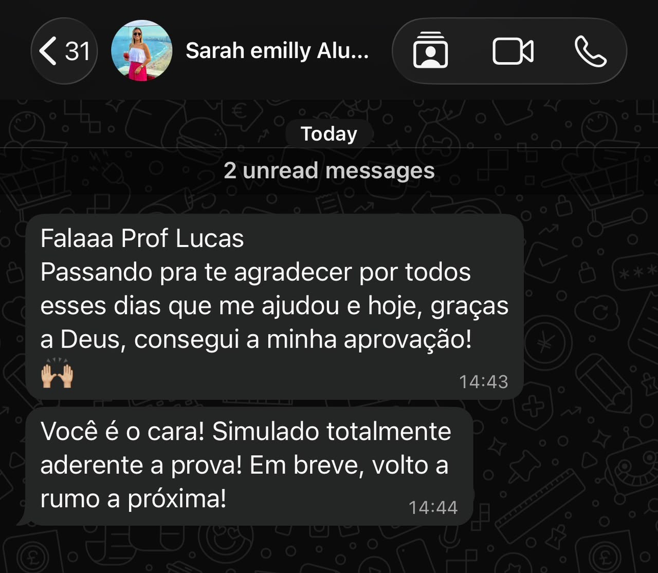 Sarah Emilly, aluno(a) 4U