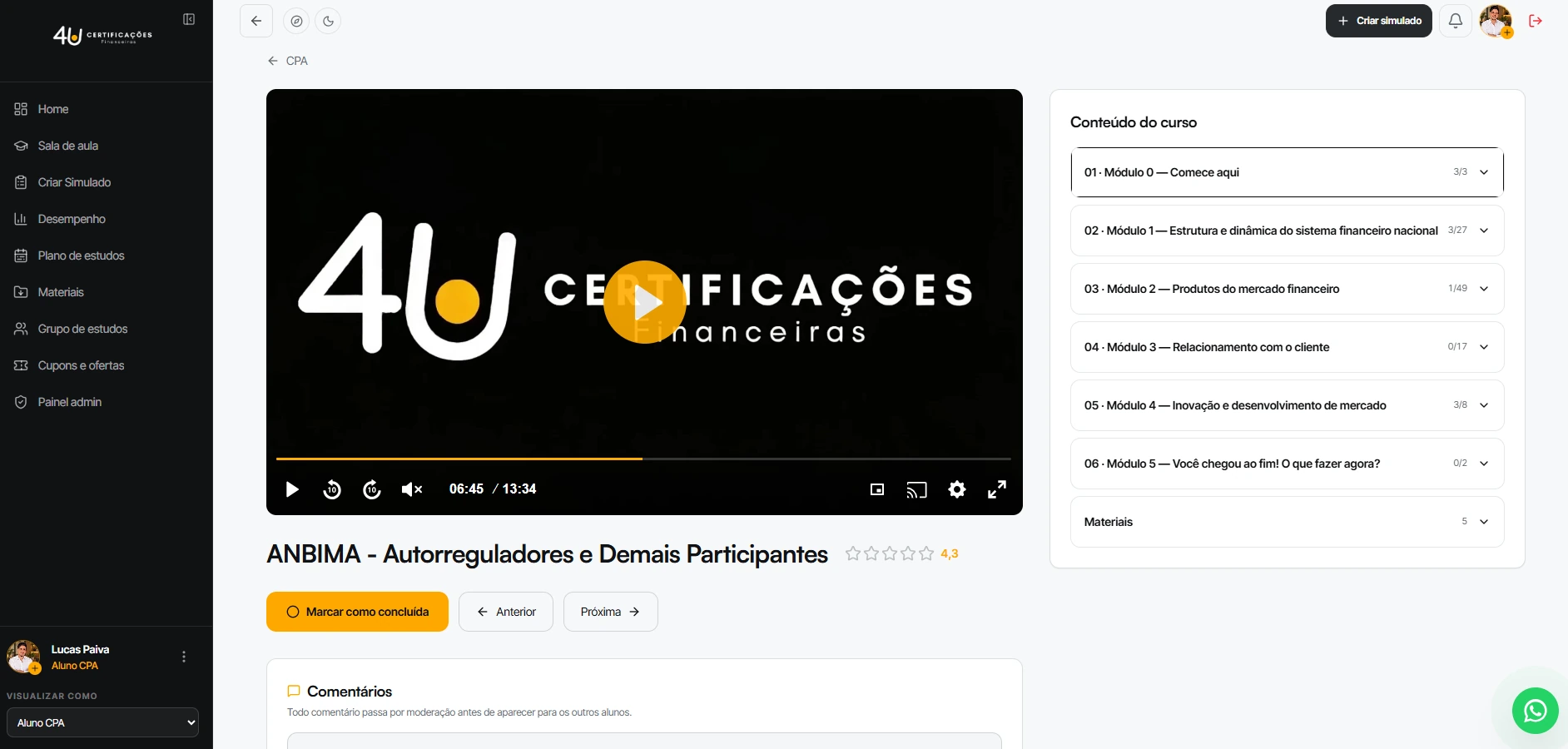 Plataforma da 4U por dentro